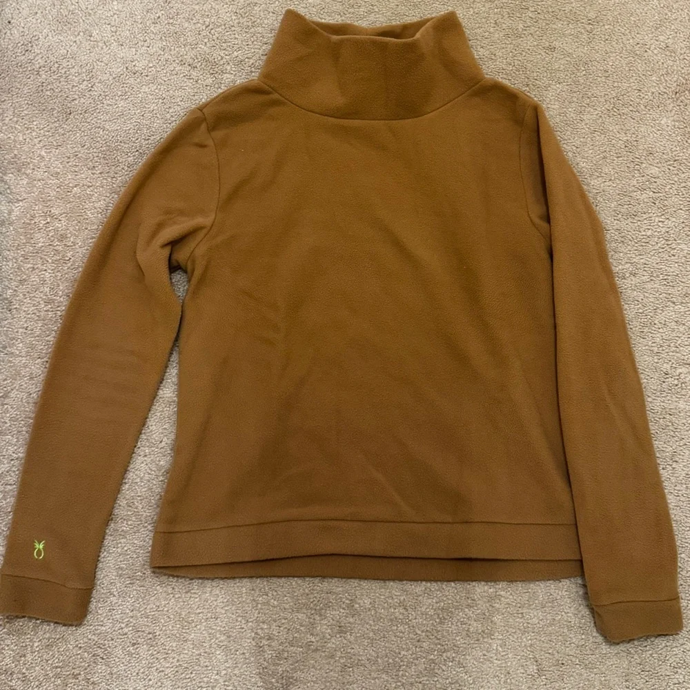 EUC DUDLEY STEPHENS PARK SLOPE TURTLENECK VELLO FLEECE CAMEL - Picture 2 of 4